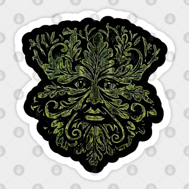 The Green Man Sticker by Nartissima